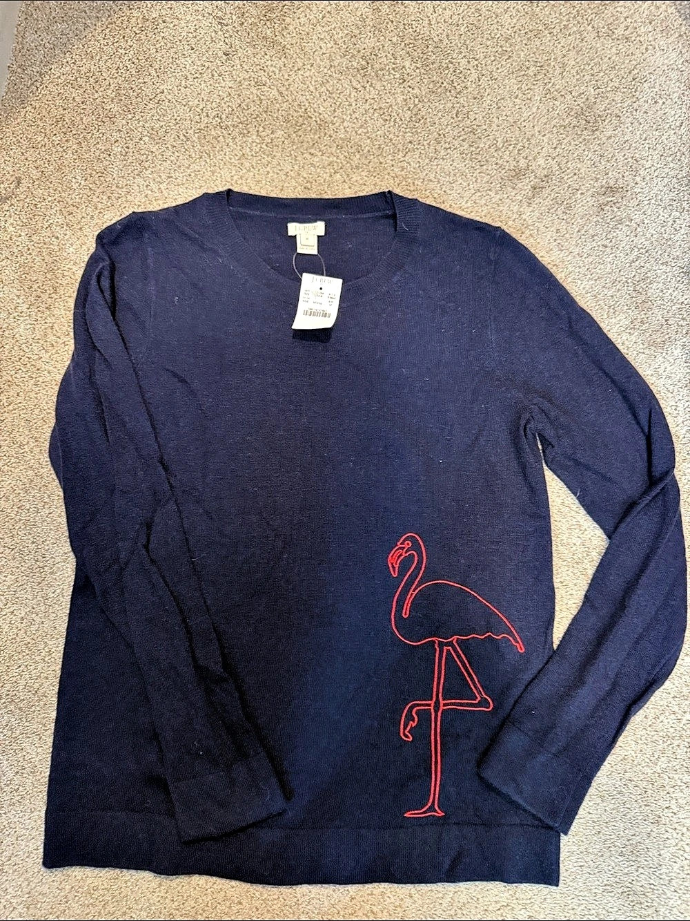 J.Crew Flamingo Teddie Sweater Blue